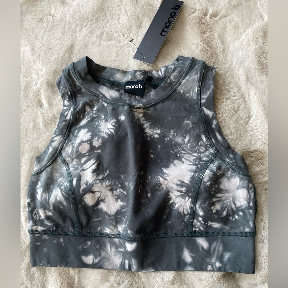 Mono b tie dye cropped tank top
